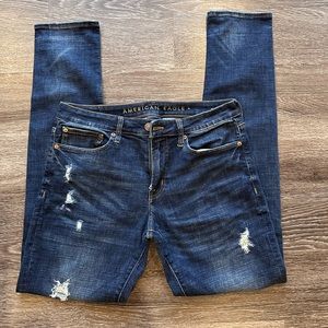 American Eagle distressed slim taper jeans